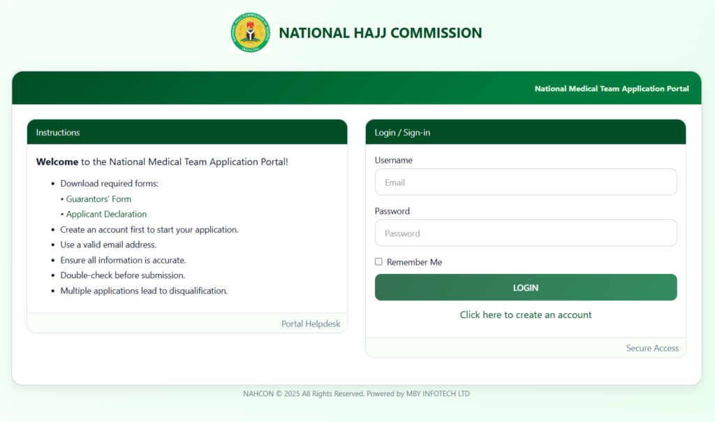 How to Apply for National Haji Commission Recruitment 2025/2026