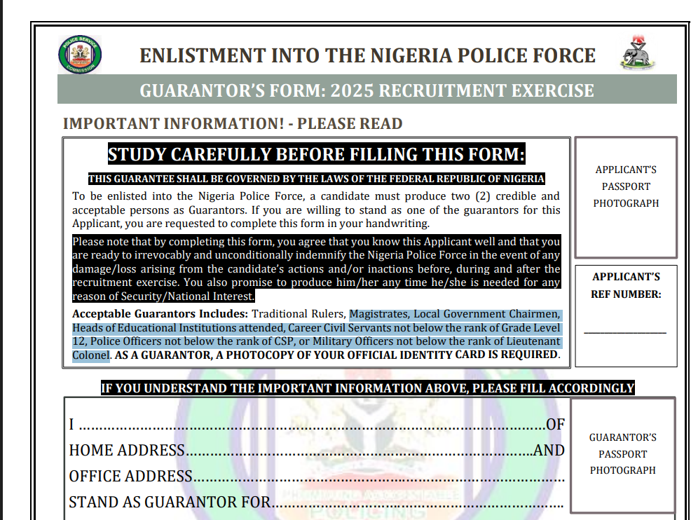 How to Download NPF Guarantor Form 2025/2026